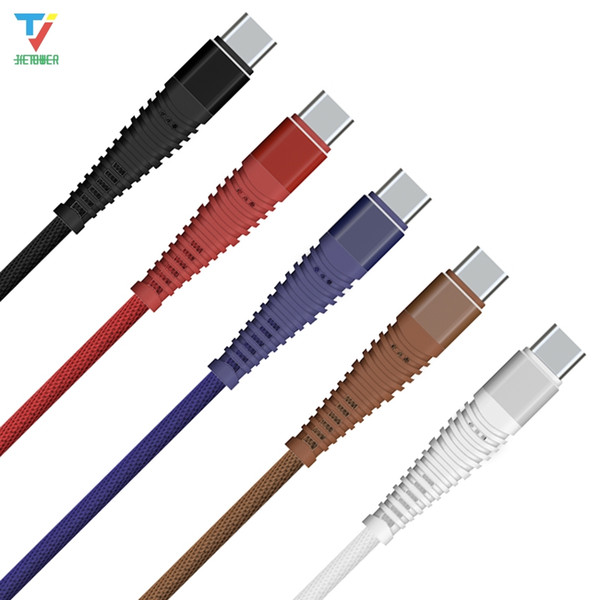 300pcs/lot USB Type C Cable Hi-speed Fast Charging Data Cable For MacBook ChromeBook USBC to USB-C Mobile Phone Cable Genuine whole