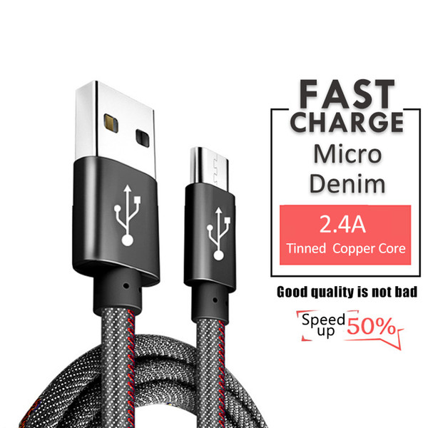 Cowboy Braid Micro USB Charging Sync Data Cable Andriod For Samsung S6 Xiaomi Redmi Note 4X Phone Long Charger Cables