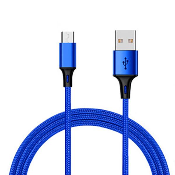 Nylon Micro USB Charging Sync Data Cable For Samsung S7 S6 Edge 2.4A Fast Charge Cord Line