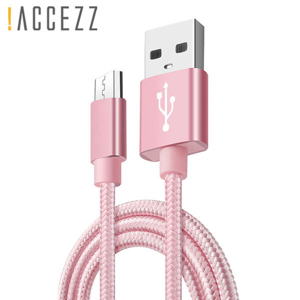 !ACCEZZ Micro USB Charging Cable ForXiaomi Huwei Samsung Redmi Fast Charge Cord Android Phone Nylon USB Sync Data Charger Cables