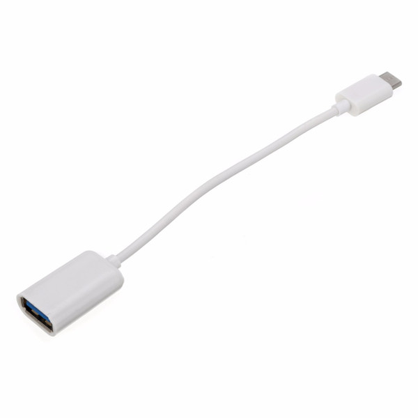 New Type C OTG Cable Adapter USB 3.1 Type-C Male to USB 2.0 A Female OTG Data Cable Cord Adapter White/Black 16.5cm 100pcs/lot