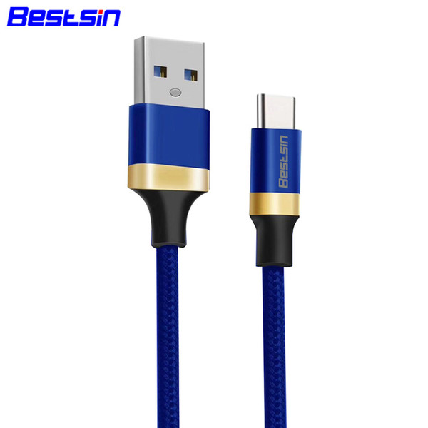 Bestsin Brand 1M Hard Nylon Fast Charge And USB Data Cable For Mobil Phone Samsung Huawei Xiaomi