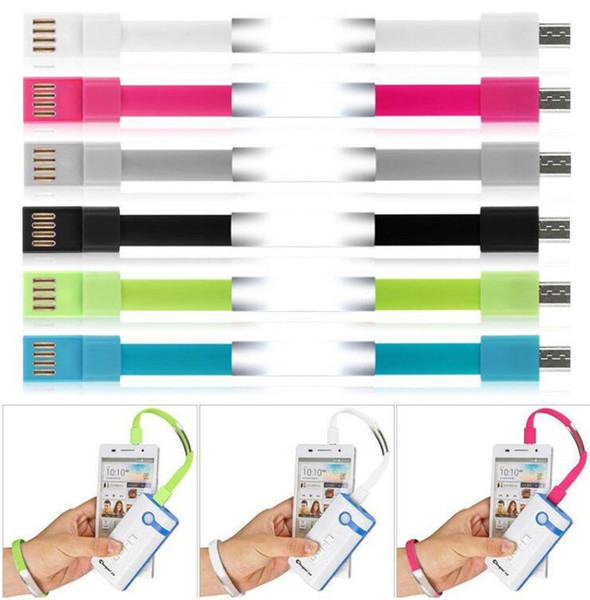 Short Bracelet Data Cable Silicone Wrist Cable For Type C Portable Cable For Micro USB Sync Data Charger Cord