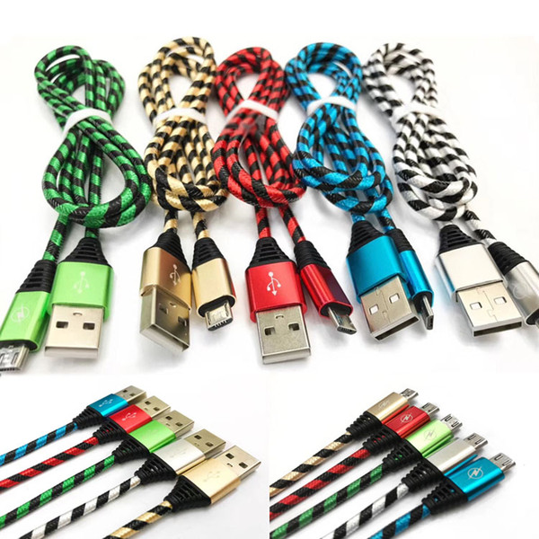 New Arrival High Quality Strong Braided USB Charging Cable Micro V8 Cables with DHL Free Shipping