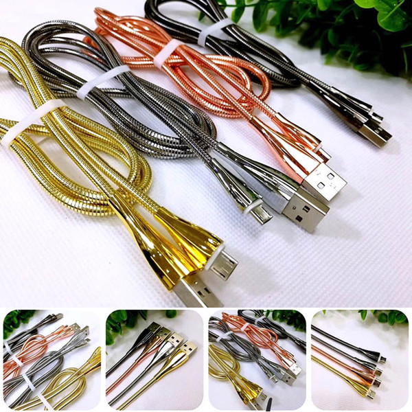 High Quality 1M 3FT Micro USB Cables Nylon Braided Charging Cable for Android Samsung Sony LG cell phone usb charger Free DHL