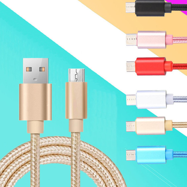 High Speed New USB Type C Cable Micro USB Cable Braided Nylon 1M 2M 3M Charging Cable For Cellphones In Stock