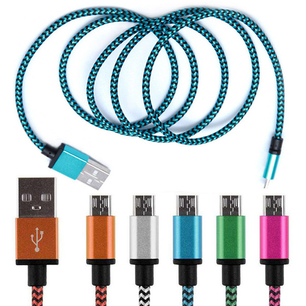 1M 2M 3M High Quality Braided USB Cable Universal Micro USB Charging Cord For Android All Cellphone Charger Wire In Stock