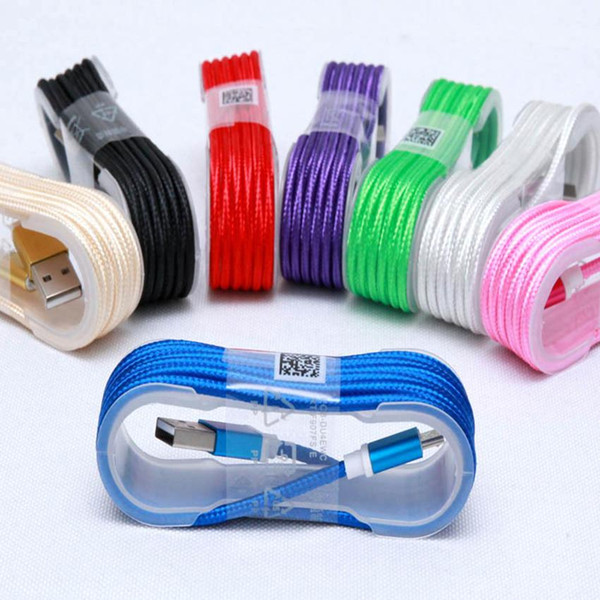 1.5M Type C Long Strong Braided USB Charger Cable Micro V8 Cables Data Line Metal Plug Charging for Samsung Galaxy S8 Plus