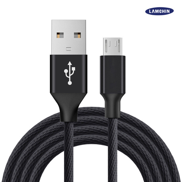 Nylone Braided USB Data Cable Micro USB Charge Sync Cable for Samsung Android Type C Huawei 2A 1M/3FT