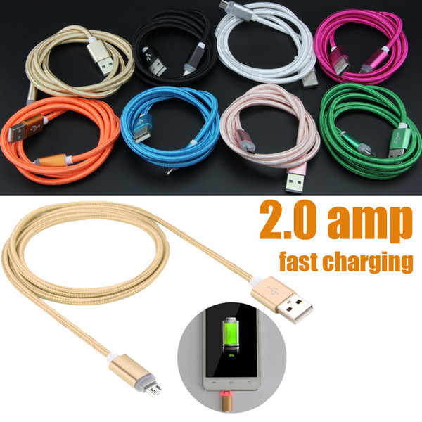 Speed Micro V8 2.0 amp USB Data Cable Cords for Samsung Galaxy S6 s6 edge for Smartphone