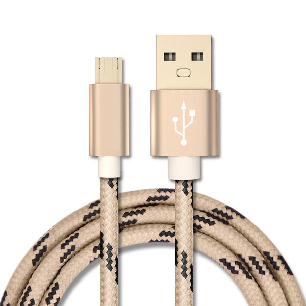 Tiger stripes data cable Aluminium alloy braid nylon USB Fast Charging cable for Android 0.5m 1m 2m length