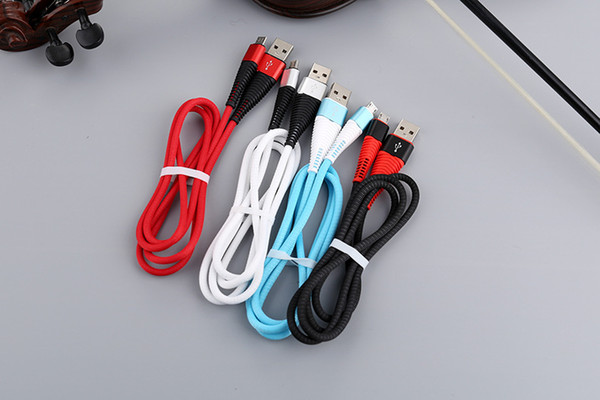 2018 new mermaid knitting data line is suitable for android type-c2a quick charge nylon knitting line apple charging line, 1m3 feet.