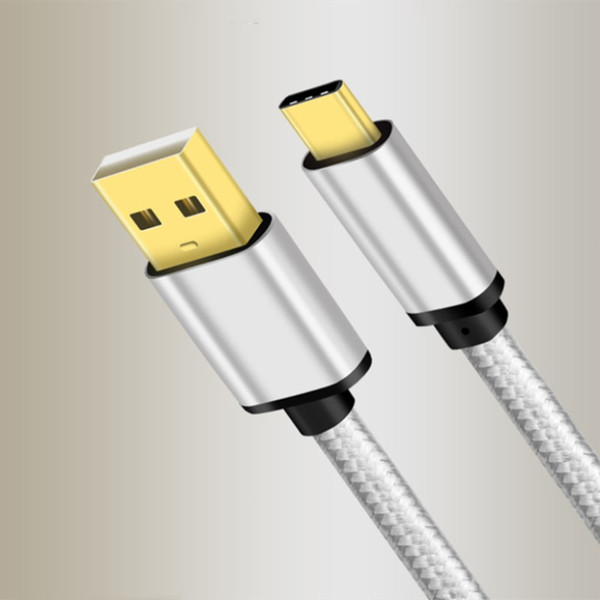 Type-C data cable for Samsung Note8 S8 for Xiaomi Fast Charging Cable USB Type C Charger Cable Gold-plated head 2M