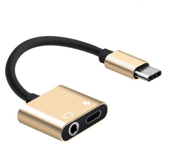 2018 New 2 in 1 Charger Audio Type C Earphone Headphone Jack Adapter Connector Cable 3.5mm Aux Headphone Jack Audio Adapter