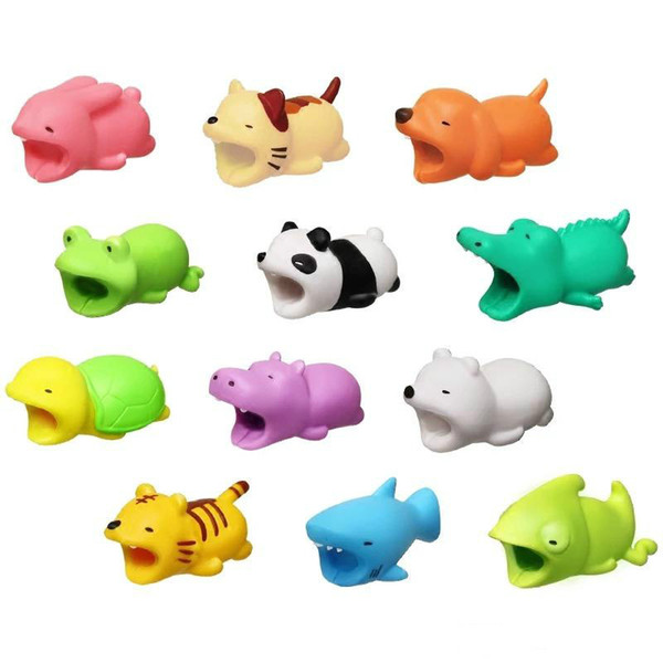 Cable Bite Charger Cable Protector Savor Cover for iPhone Lightning Cute Animal Design Charging Cord Protective