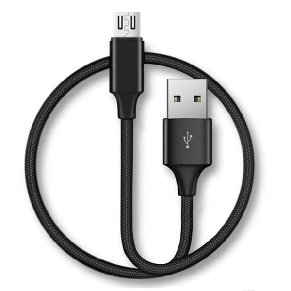 Micro USB for Android Pure Color Braided Data Cable 1.8 Meter Long Data Transmission, Mobile Phone Charging Cable