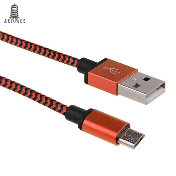 3M 6FT Aluminium Fabric micro 5pin usb cable Date Sync Charger Cable for Sumsung HTC Huawei