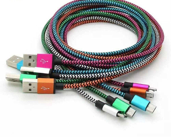 300PCS 3M 3FT Aluminium Fabric Type-C usb cable Date Sync Charger Cable for SamsungS8 S9 HTC xiaomi huaweiP9 P1