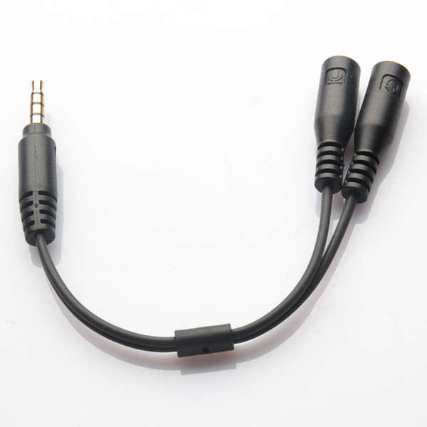 High quality Data Stereo Audio Male to 2 Female 3.5mm Headset Mic Y Splitter Cable Adapter