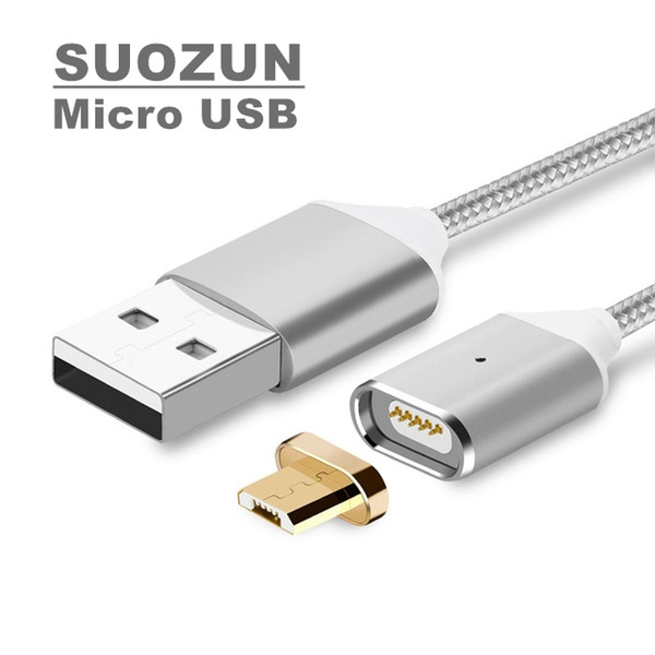 SUOZUN Micro USB Cable Magnetic Charger For Xiaomi Huawei Android Mobile Phone Fast Charge Magnet Microusb Data Cable Wire