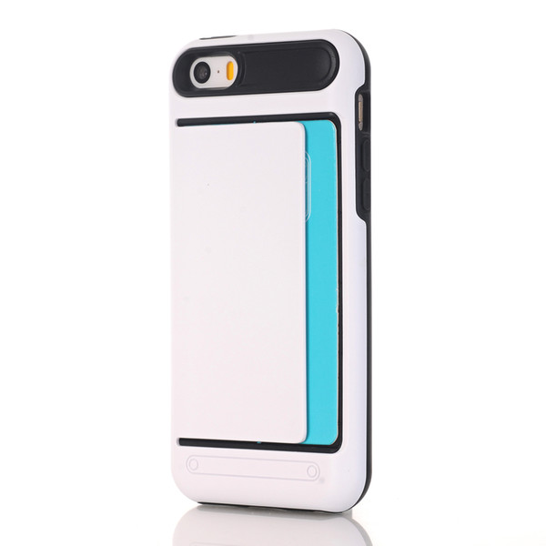 10PCS Phone Case Accessories For iphone 5 5s 5SE Soft TPU+PC cardslot back cover for iphone5 5s 5SE cases 2017 hot sale
