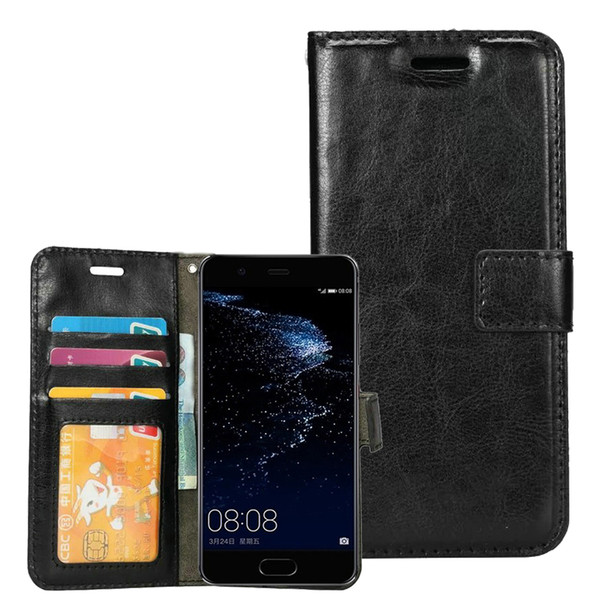 For Huawei P10 P10 PLUS Vintage Retro Flip stand wallet leather case with photoslot credit card holder for P10