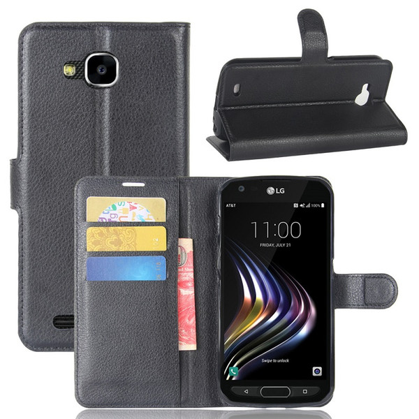 Bookcover Case For LG X Venture TPU Leather Flip wallet case for LG X Venture Cover with cardslot free shipping