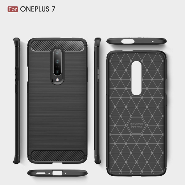 Free DHL 2019 Designer Case For OnePlus7 Carbon Fiber Soft Armor shockproof back cover for 1+7 Case utral slim cover