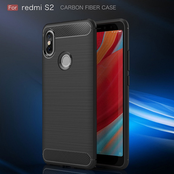 10PCS 2018 New CellPhone Cases For Redmi S2 Luxury Carbon Fiber heavy duty case for RedmiS2 cover Free shipping