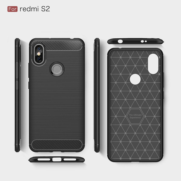 2018 New CellPhone Cases For Redmi S2 Luxury Carbon Fiber heavy duty case for RedmiS2 cover Free DHL shipping