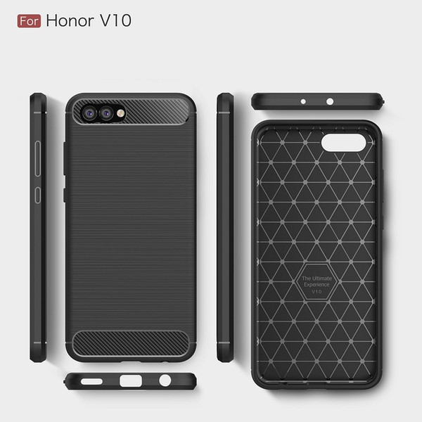 CellPhone Cases For Huawei honorV10 Huawei V10 TPU Carbon Fiber heavy duty case for huawei mate10 Pro phone cover 2017 hot sale