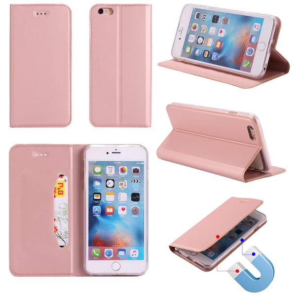10PC For iphone 7 6 Flip Wallet Leather Case Cover With Magnetic Card Slots Phone Bag For iphone7 7Plus 5s SE