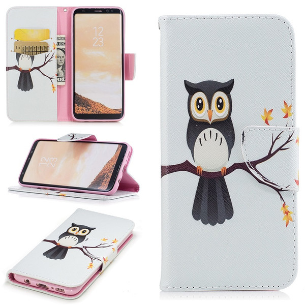 10PCS Book magnetic Case For Galaxy S8 S8plus S7 S7edge 3D cartoon wallet case for S6 S6edge A3 A5 J3 J5 J7 2017