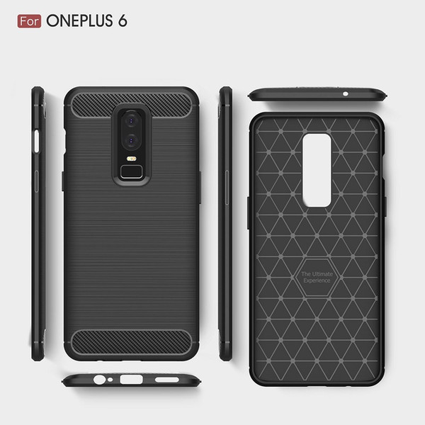 Free DHL Buy Summer Case For OnePlus6 Carbon Fiber Soft Armor shockproof back cover for Oneplus6 Case 2018 New Hot sale