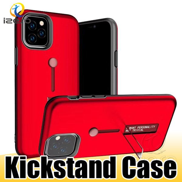 For iPhone XI XS MAX XR X 8 7 Hybrid Ring Holder Metal Stand Armor Phone Case Anti Shock Kickstand Back Cover Shell