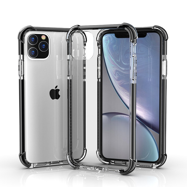 Phone Case For New iPhone 11 2019 XR XS MAX X 7 8 Plus Dual Color Clear Hard Back Cover Anti-Scratch Shock Absorption