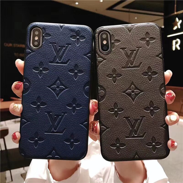 Slim Monogram Bumper Phone Case For Iphone XS Max/XR X 8/7/6 Plus Shockproof Full Body Protection Cellphone Back Cover