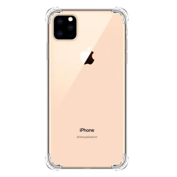 Shockproof Transparent Silicone Case For iPhone 11/11 Pro/11 Pro Max Clear protection Back Cover + Lanyard