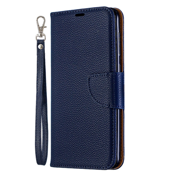 Flip Cover Stand Wallet For Samsung Galaxy A20 Case Pure Color Lichee Pattern PU Leather Phone Cases For Samsung Galaxy A30