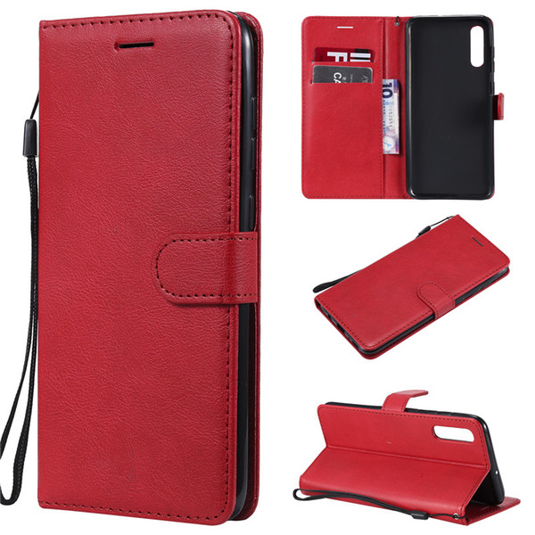 For Samsung Galaxy A70 Case Flip Cover Wallet Stand Pure Color PU Leather Mobile Phone Bags Coque Fundas