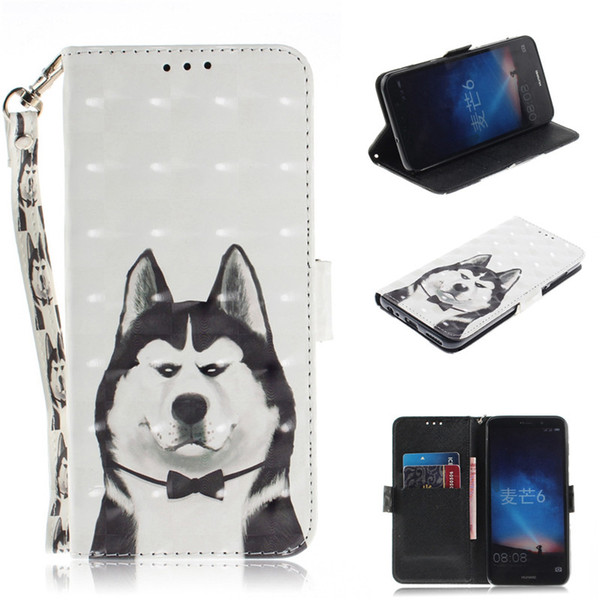 Flip Cover Phone Bags For Huawei Mate 10 Lite/Nova 2i Case 3D Painting PU Leather Soft Silicon Wallet Covers Cases Coque