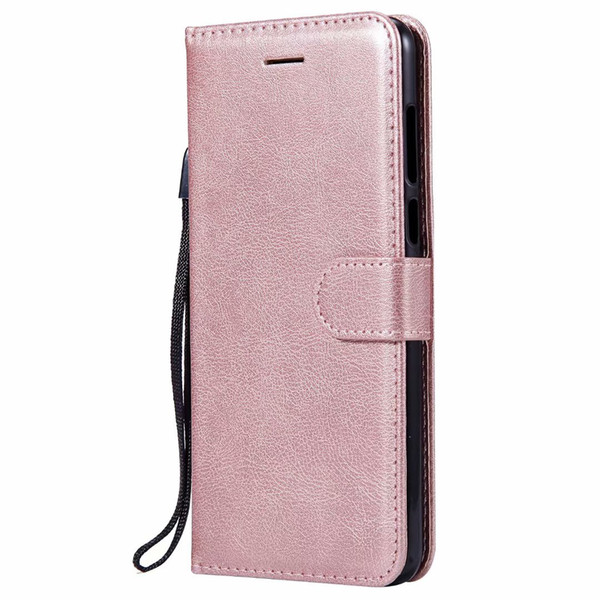 Wallet Case For Huawei Y9 2018 Flip back Cover Pure Color PU Leather Mobile Phone Bags Coque Fundas For Huawei Enjoy 8 Plus