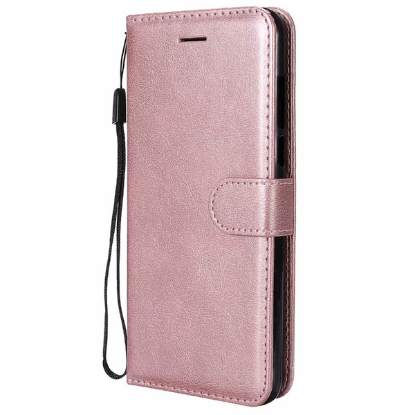 Wallet Case For Huawei Honor 7C 5.99 inch Flip back Cover Pure Color PU Leather Mobile Phone Bags Coque