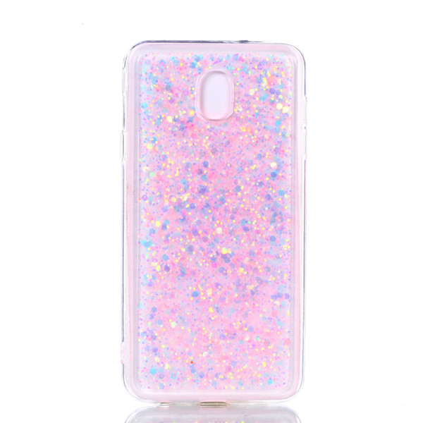 Fashion Flash slice Cover For Samsung Galaxy J7 2018 Case Acrylic Soft TPU silicon Mobile Phone Case Coque For Galaxy J7 2018