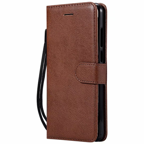 Wallet Case For Huawei Y6 2018 Flip back Cover Pure Color PU Leather Mobile Phone Bags Coque Fundas For Huawei Honor 7A