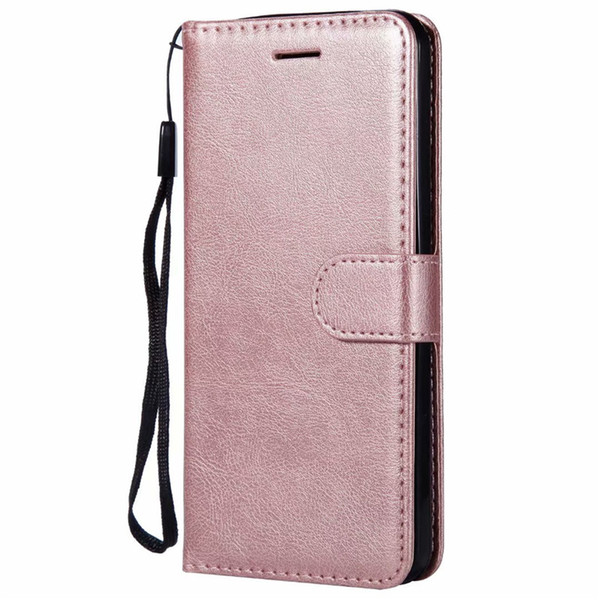 Wallet Case For LG Q8 Flip back Cover Pure Color PU Leather Mobile Phone Bags Coque Fundas