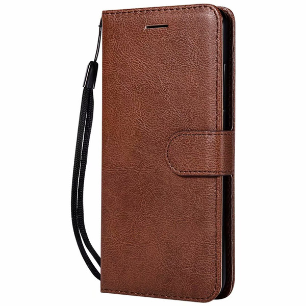 Wallet Case For Huawei P20 Flip back Cover Pure Color PU Leather Mobile Phone Bags Coque Fundas