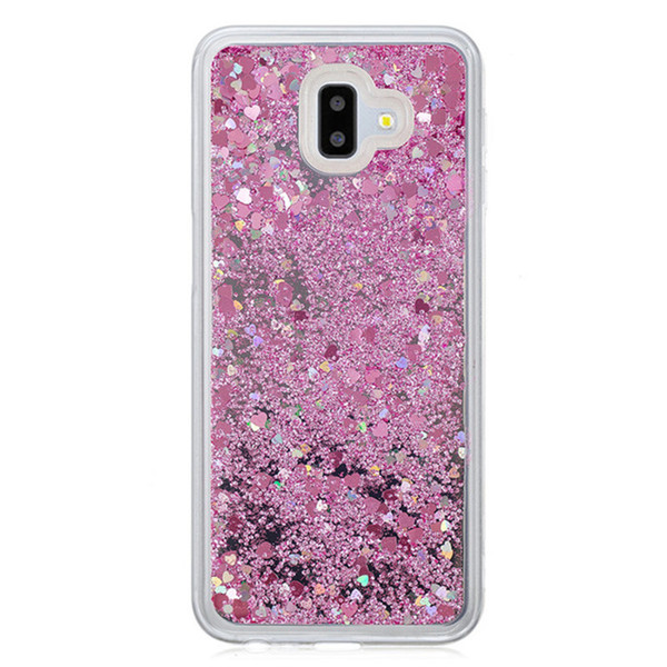 For Samsung Galaxy J6 Plus Case Cover Quicksand Flash Glitter Powder Mirror Hard Mobile Phone Cases