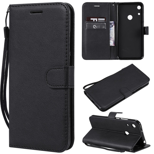 For Huawei Honor 8A/Y6 2019/Y6 Pro 2019 Case Flip Cover Wallet Stand Pure Color PU Leather Mobile Phone Bags Coque Fundas