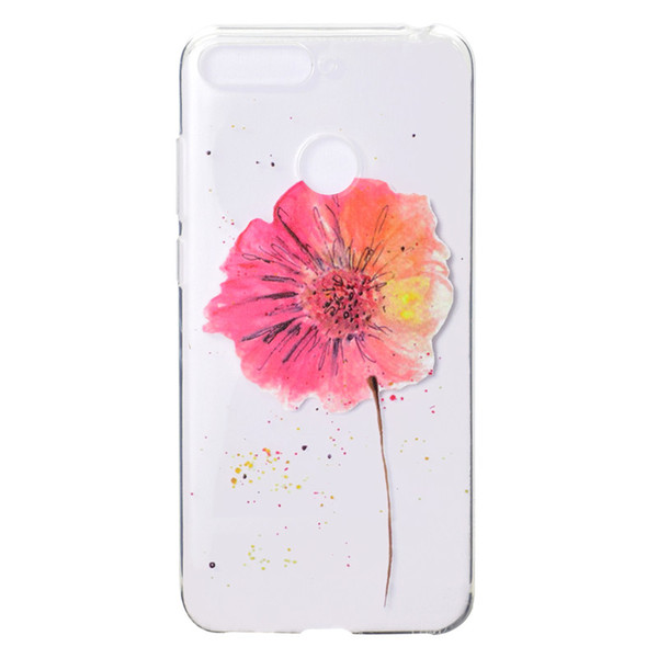 Transparent Soft TPU For Huawei Honor 7A Case Colour decoration Tower bike Butterfly Girl Design Phone Cases Cover For Huawei Honor 7C